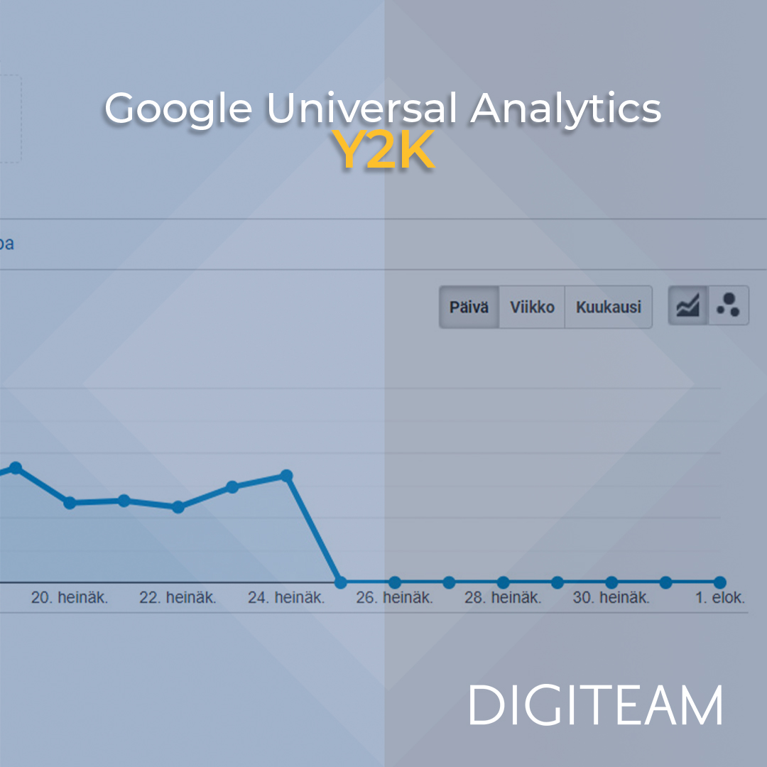 Universal #Analytics on lopettanut vaihdellen tiedonkeruuta pitkin heinäkuuta ja kun käyt ensimmäisen kerran lomien jälkeen tilille kirjautumassa, voivat diagrammit näyttää vähintään erikoisilta. 📈📉🤔 Käy nyt siis lukemassa uusi teksti! bit.ly/dt-ua-y2k #digiteamoy