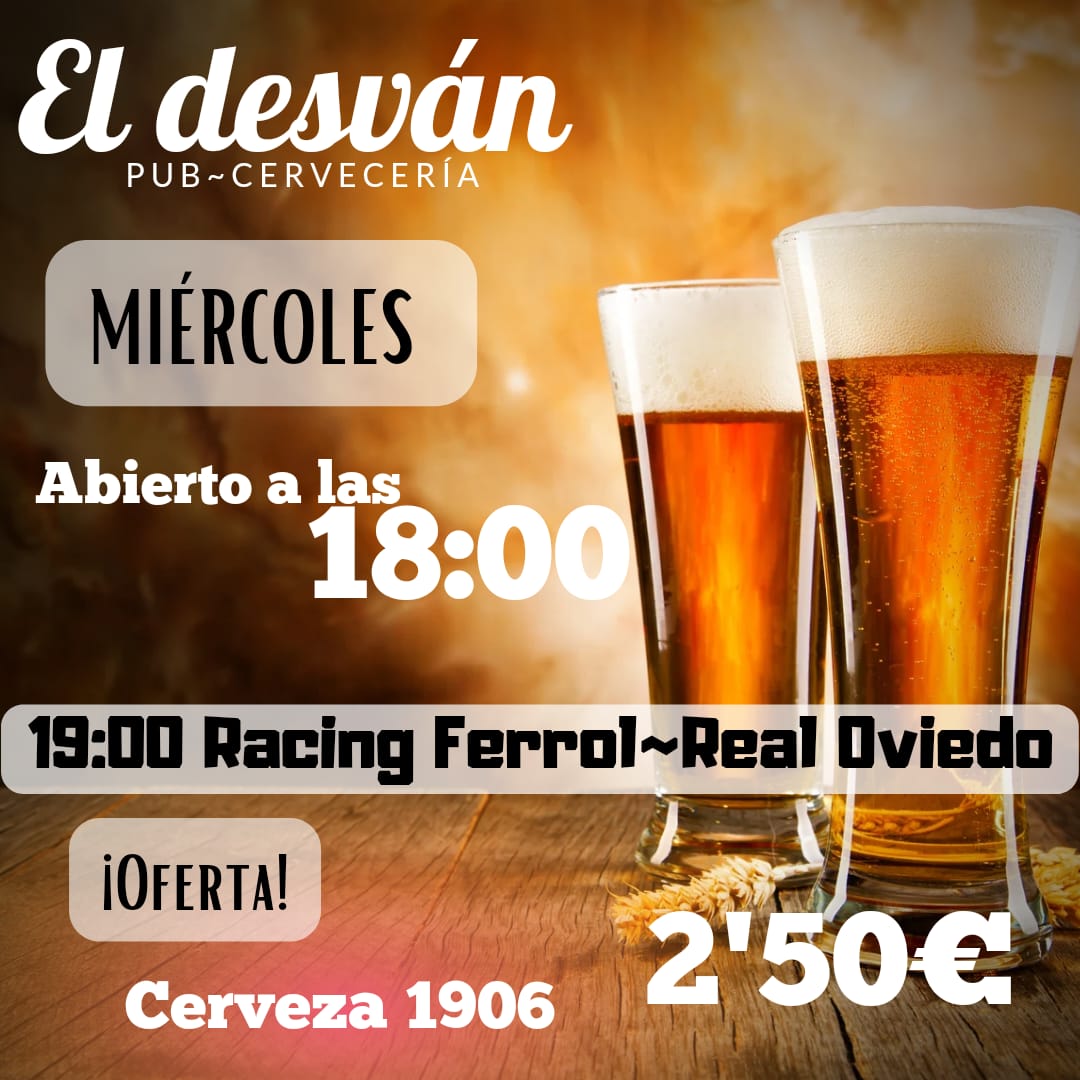 ElDesvanPub's tweet photo. Hoy miércoles, partido de pretemporada del Real Oviedo.
Disfruta de nuestra oferta en 1906.
#Verano2023
#veranooviedo
#desvan
#Pretemporada
#estrella1906 https://t.co/OdUWoPJubj