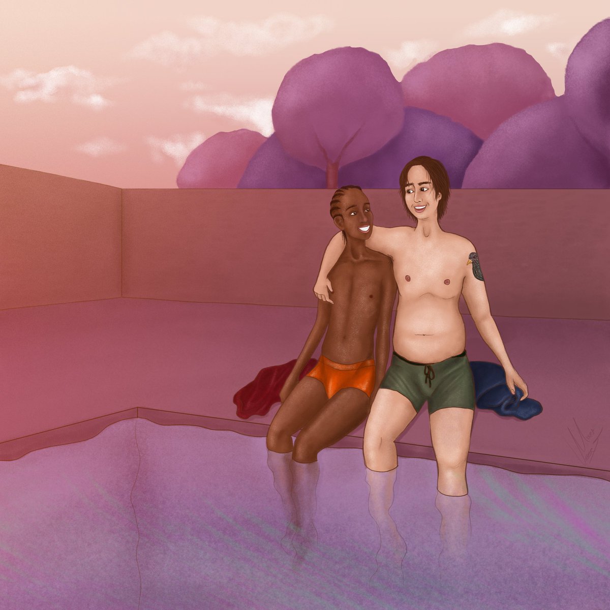 veermisra's tweet photo. Everyone must read #SmallJoys by #ElvinJamesMensah!!

Here's an illustration I made of the two protagonists, Harley and Muddy, commissioned by Elvin himself. 🥰 https://t.co/Y1ct8FHHXi