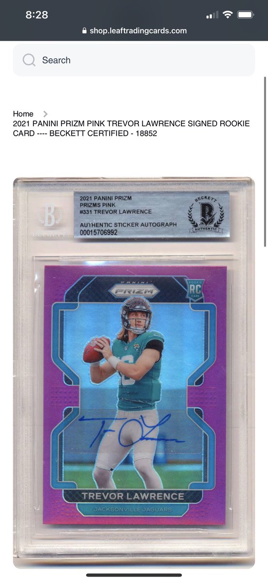 UpNorthCards17's tweet photo. Not a fan of this at all
Leaf is putting stickers on cards and getting them authenticated then selling other company’s product on their site. https://t.co/kW5CLrh6AH