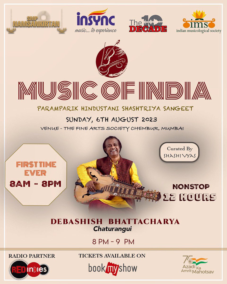 12 hours non stop Indian Classical Music Festival. Wow !!