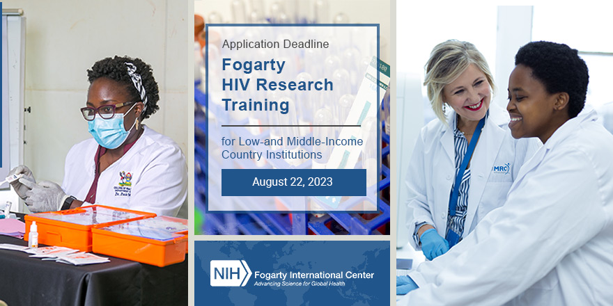 📣Funding application deadline approaching! The #Fogarty #HIV Research Training program supports institutions in low- and middle-income countries (#LMICs) to conduct HIV-related research. Deadline: August 22, 2023 Info: go.nih.gov/HIV-ResearchTr… #GlobalHealth