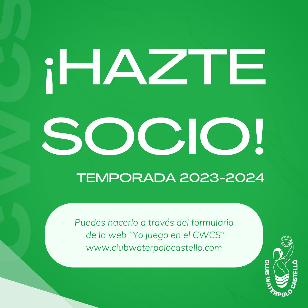 Ven y forma parte de nuestra familia deportiva, no importa si eres principiante o ya tienes experiencia en el deporte, en el CWCS todos son bienvenidos.💪🌊🤝

Para más información y detalles de inscripción, contáctanos.

¡Te esperamos en el CWCS! 🌊🔵🏊

clubwaterpolocastello.com/contacto/
