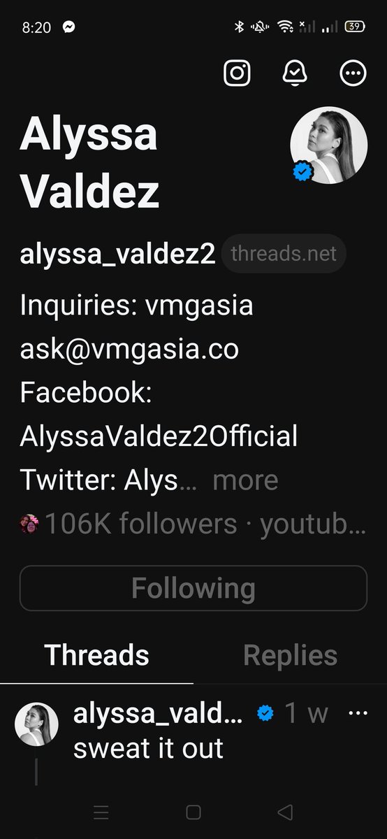 rubietania's tweet photo. Alyssa Valdez
106K followers sa Threads
2.2M followers sa IG
Still socmed influencer
#AV30 https://t.co/nwGvDSNoQ9