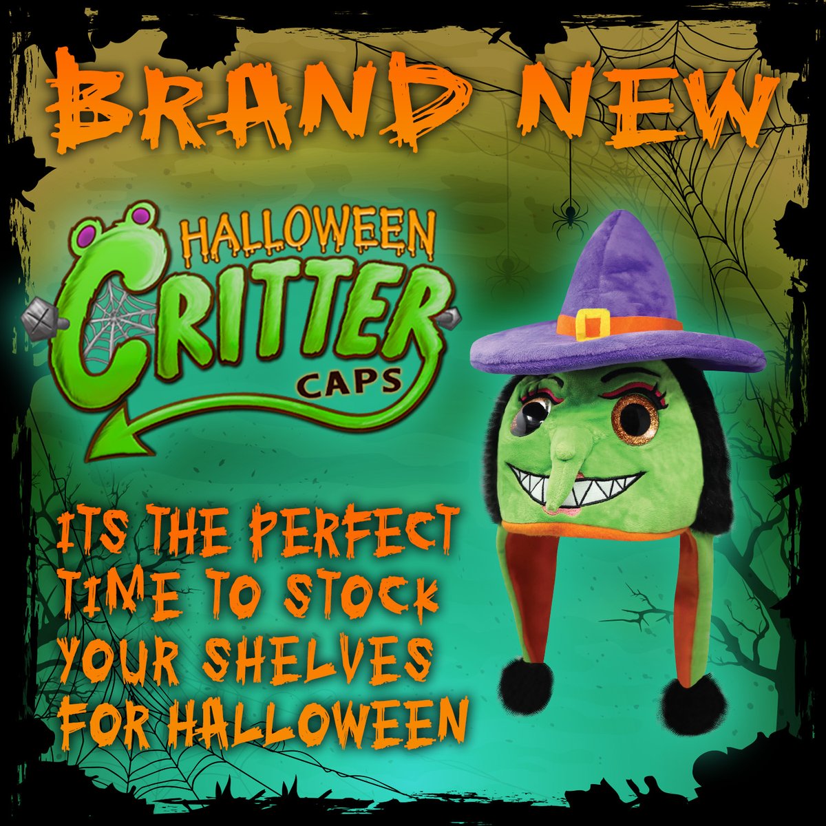 capsmithinc's tweet photo. Our brand new plush Witch Critter Cap is the perfect profit booster for this Halloween Season! Email our sales team today at Sales@capsmith.com or give us a call at (800) 228-3889. #manufacturing #manufacturer  #distribution #B2B #supplier #supplychain https://t.co/rfWsGWPHzy