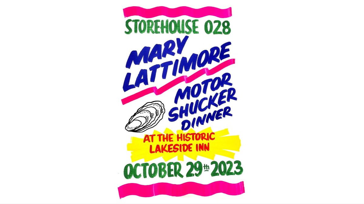 So excited to welcome Mary Lattimore back to Lakeside Inn + a Motorshucker Pop-Up dinner too! See ya there! eventbrite.com/e/mary-lattimo…
