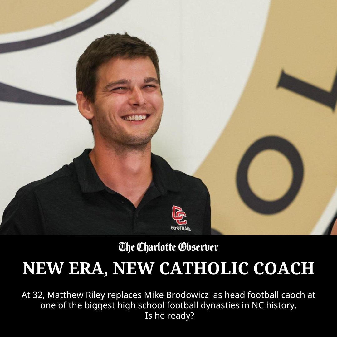 At 32, Matthew Reilly is getting the keys to one of North Carolina's most historic football teams.

He'll take over the program at Charlotte Catholic, replacing Mike Brodowicz, who a few years ago was named coach of the decade by <a href="/theobserver/">The Charlotte Observer</a>.  

Reilly is a Ohio native who grew