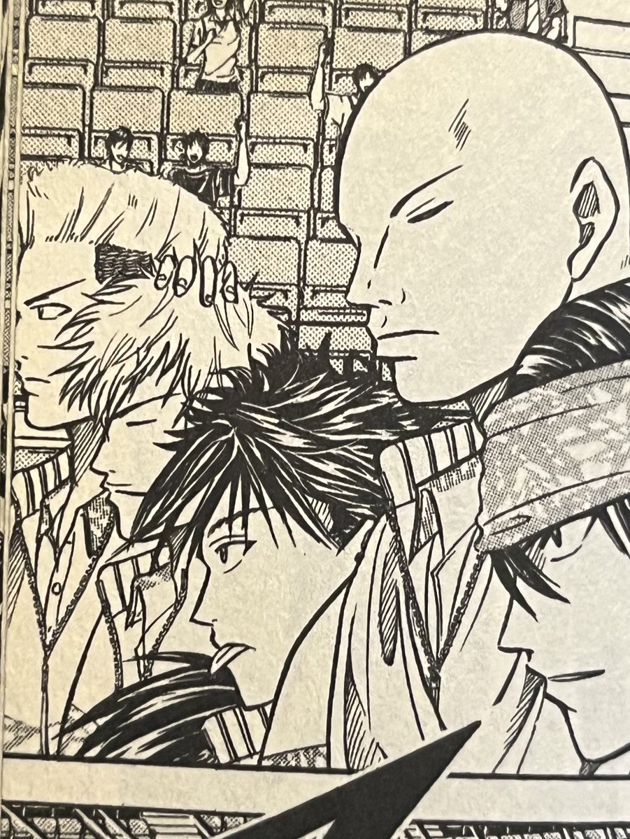 ri_te_n's tweet photo. うん年前から言われてるんだろうけど、
VS青学で四天が負けた時に、勝ちにこだわって試合譲った謙也が唯一落ち込んでる整列のシーンで、小石川が頭に手をポンッてしてくれてるの、涙しかなかった………けんちゃんありがとう……😭 https://t.co/70mgEJl4HR