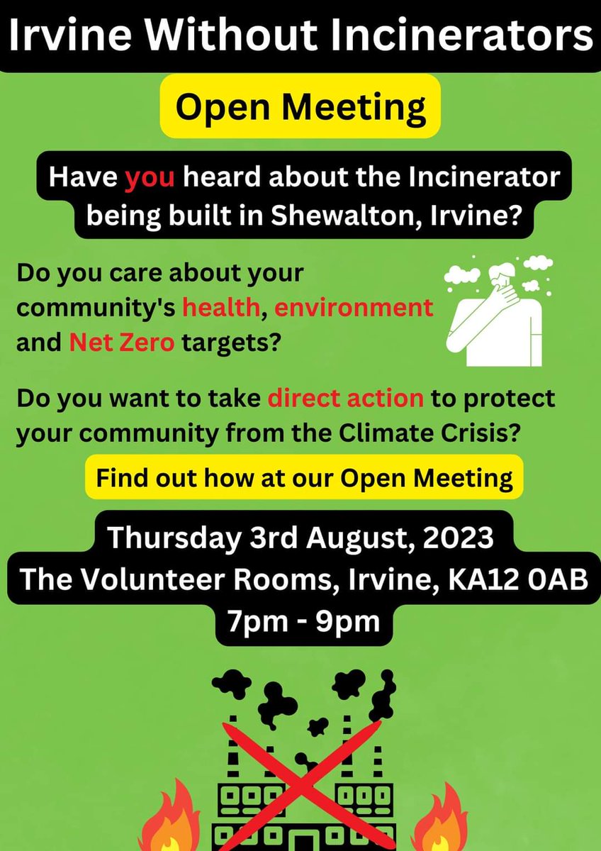 Why not come along tomorrow evening and find out how you can oppose the Oldhall Incinerator and protect the health and environment of your community