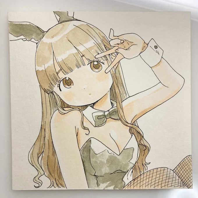 前に描いた直筆バニー 