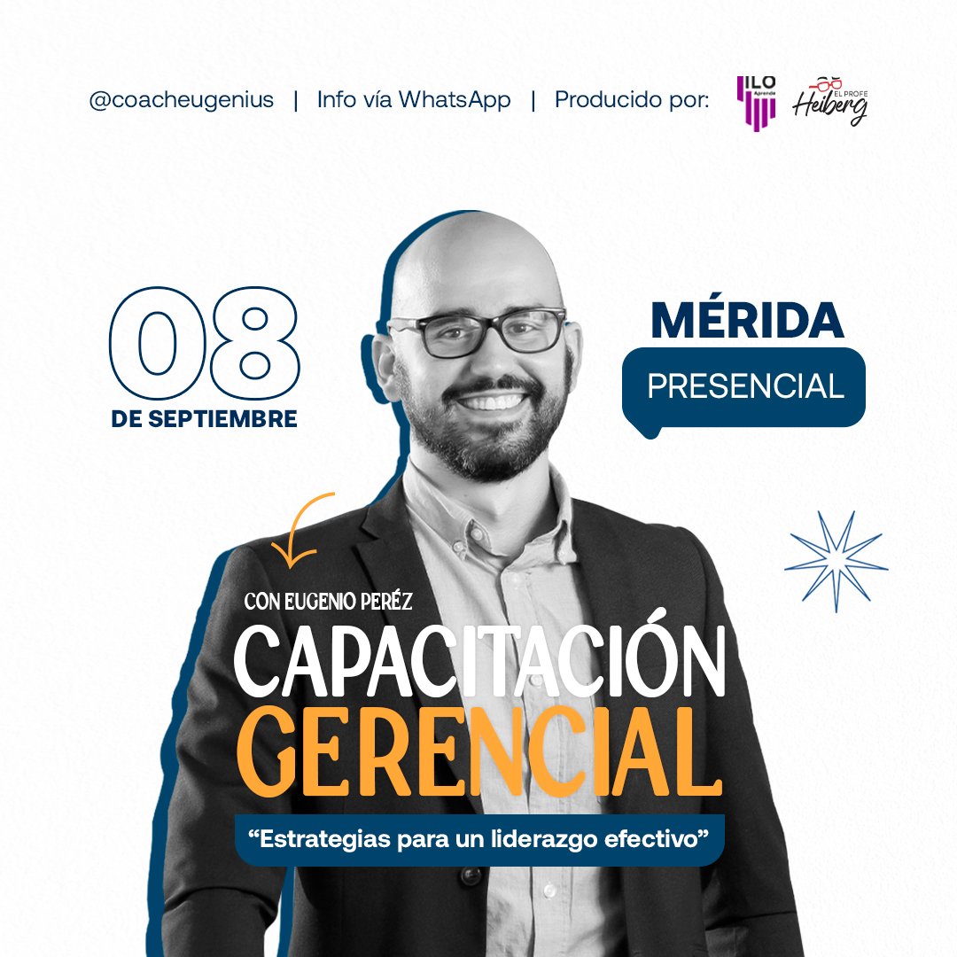 ¡Nos vamos a Mérida con las estrategias para un liderazgo efectivo! 🔜

Un evento patrocinado por @heiberg_ula <a href="/iloaprende/">iloaprende</a>