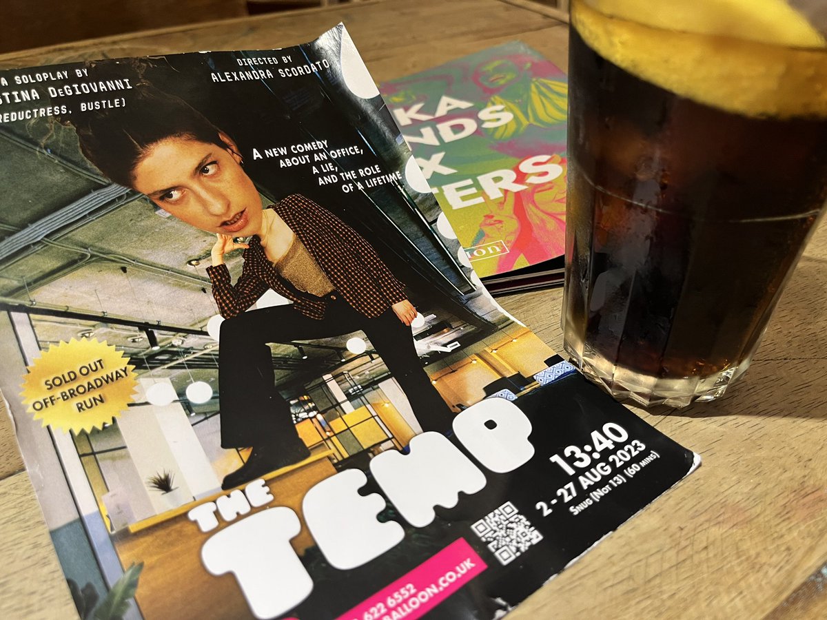 TheatreShowsPR's tweet photo. Did you know @RevolutionBars do a lunchtime deal? Lunch and a drink for just £6.95. Do you know what comes right after lunch? 13.40 showing of THE TEMP a hilarious post-lunch play two minutes walk away @ @Gildedballoon - #meanttobe book 👉➡️🏴󠁧󠁢󠁳󠁣󠁴󠁿🇺🇸🎭https://t.co/XpwgLPgecS #comedy https://t.co/m40Jnq9QYe