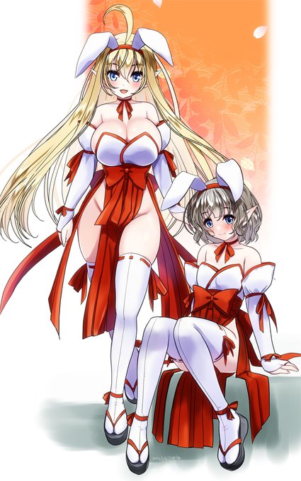 姉妹エルフ巫女バニーとかいう(再掲)
#バニーの日 