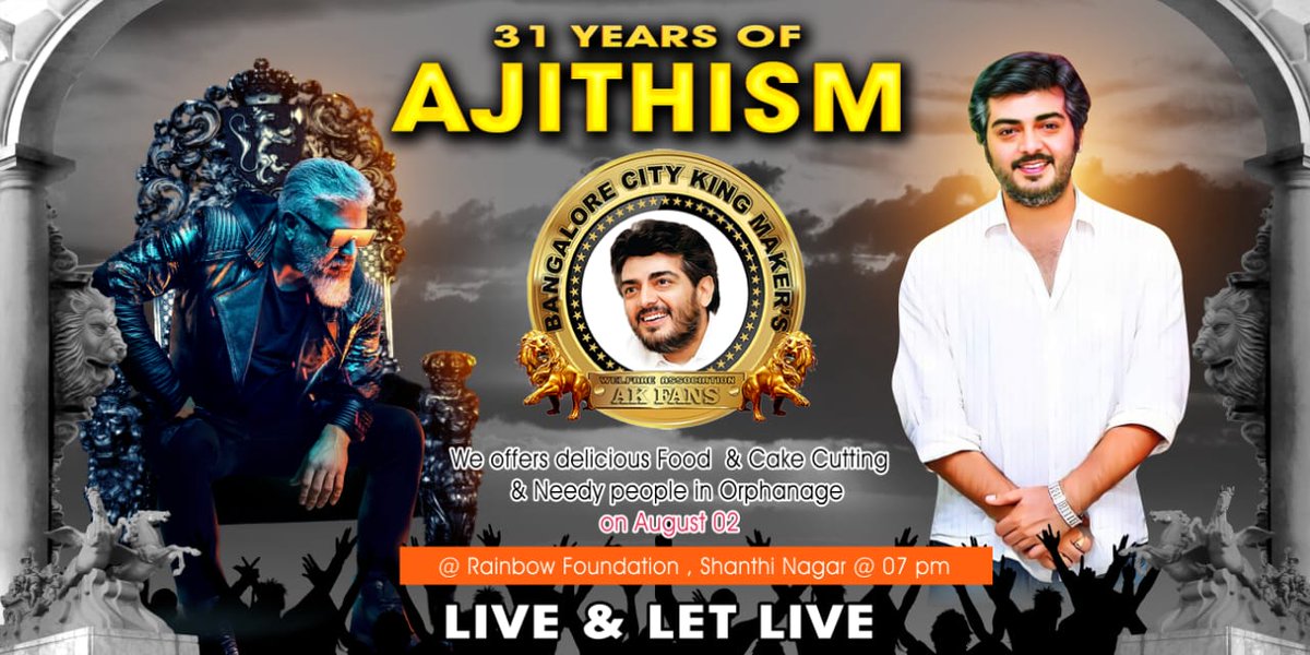 thala_speaks's tweet photo. Bangalore #Thala #Ajithkumar sir fans celebrating #31YearsOfAjithsim in Shanthi Nagar Ashrama food distribution & cake cutting ! @BangaloreMakers #VidaaMuyarchi https://t.co/cIcgTJRXz6