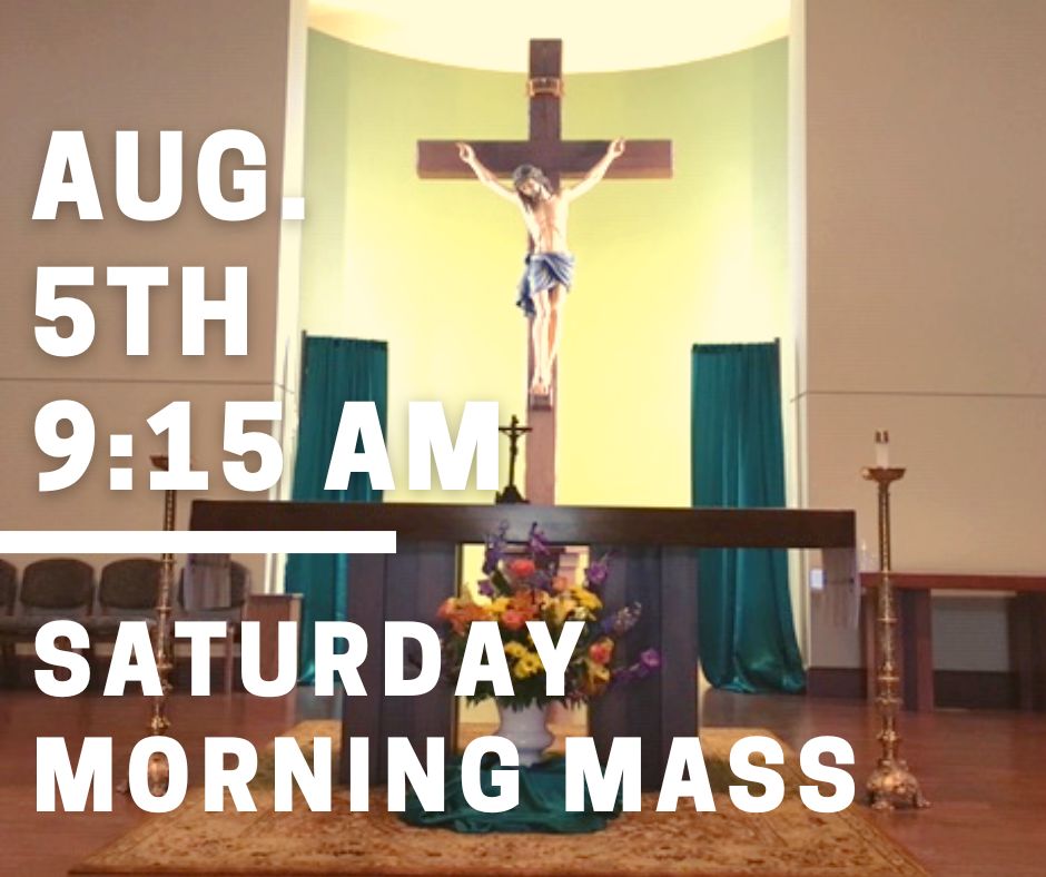 Join us this Saturday, August 5th at 9:15 am, as we celebrate our First Saturday of the month Daily Mass in the Parish Life Center.
#oviedocatholic #growdeep