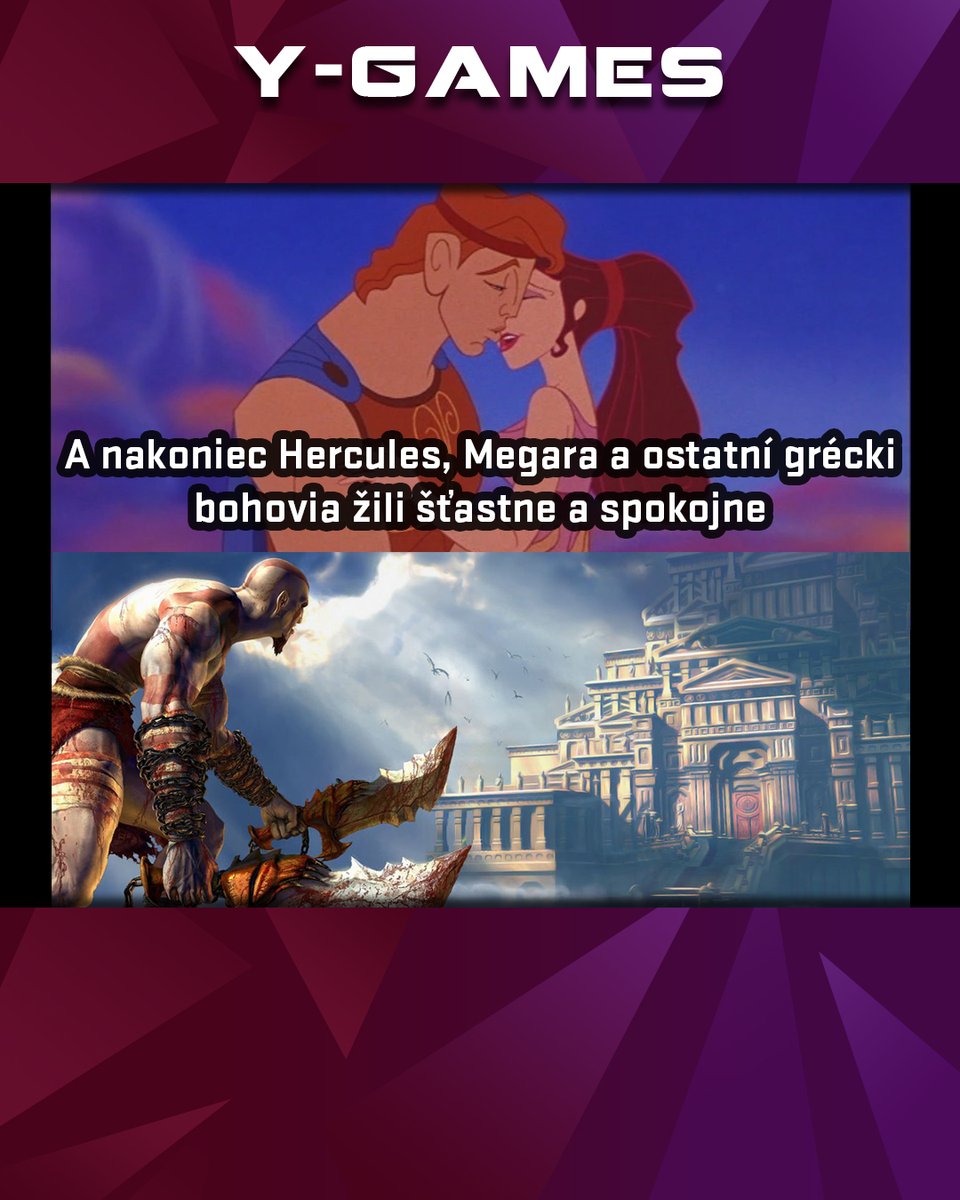 YGamesSlovakia's tweet photo. "Žili" je relatívny pojem v tomto prípade :D
#Kratos #GodofWar #ygames #gamememe #hercules #videogamememe #videogames https://t.co/gnuQT6LrlE