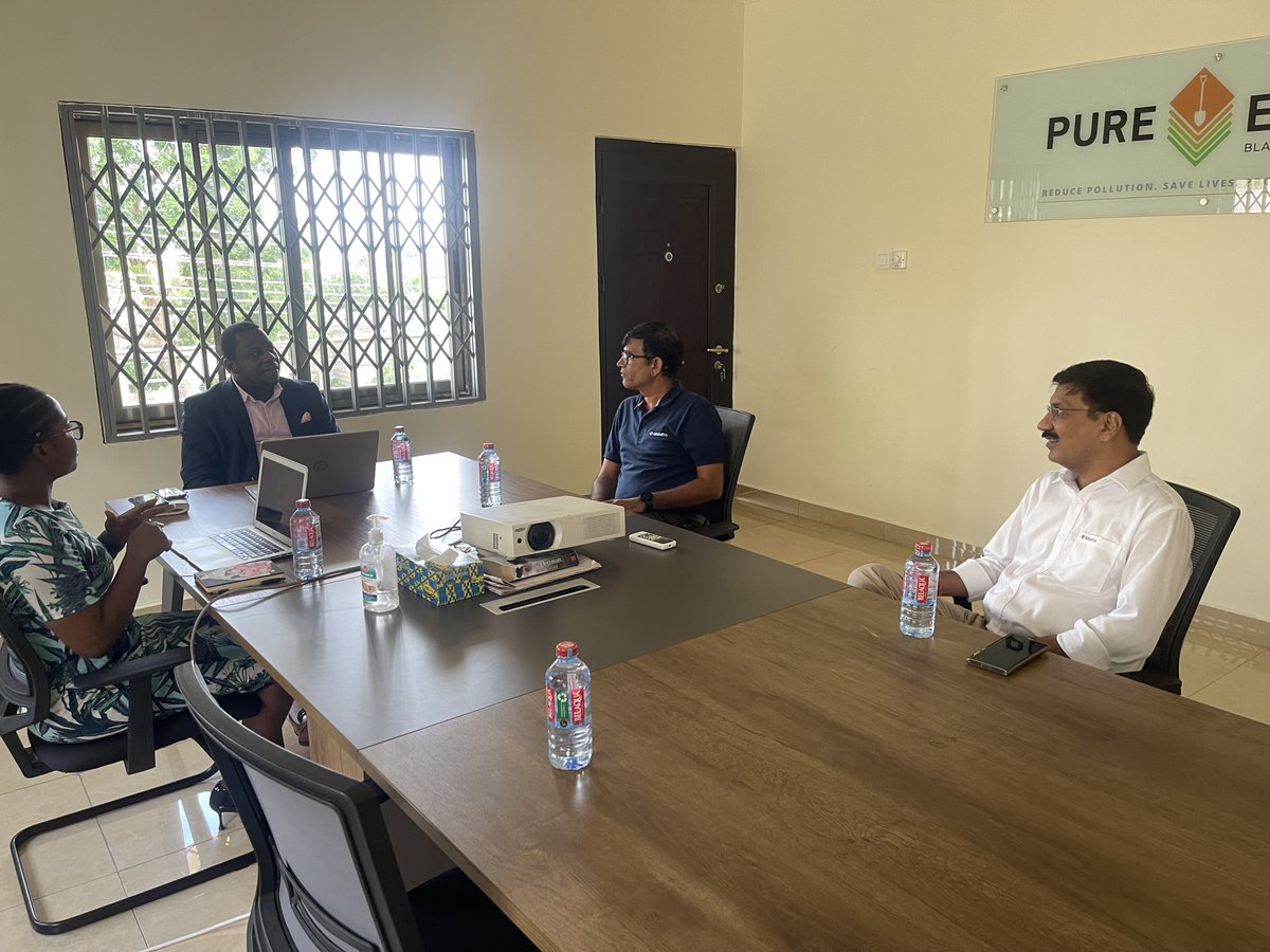 Collaboration is key! Pure Earth and @GravitaIndiaLtd came together to discuss potential partnership opportunities surrounding Used Lead Acid Battery (ULAB) operations in Ghana. Hosted by Pure Earth's Country Director- Esmond Wilson Quansah, the meeting brought together industry