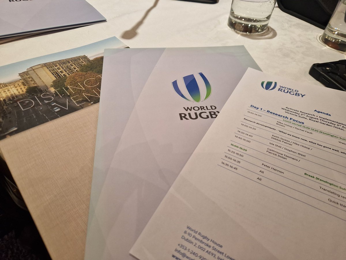 CYeomansPhysio's tweet photo. Ready to go at the World Rugby Activate Research and Implementation Forum. Looking forward to presenting the IRFU-ENGAGE Readiness and Robustness programme 😀 #RugbyScience #LondonBaby https://t.co/Ujn0C8R0Nz