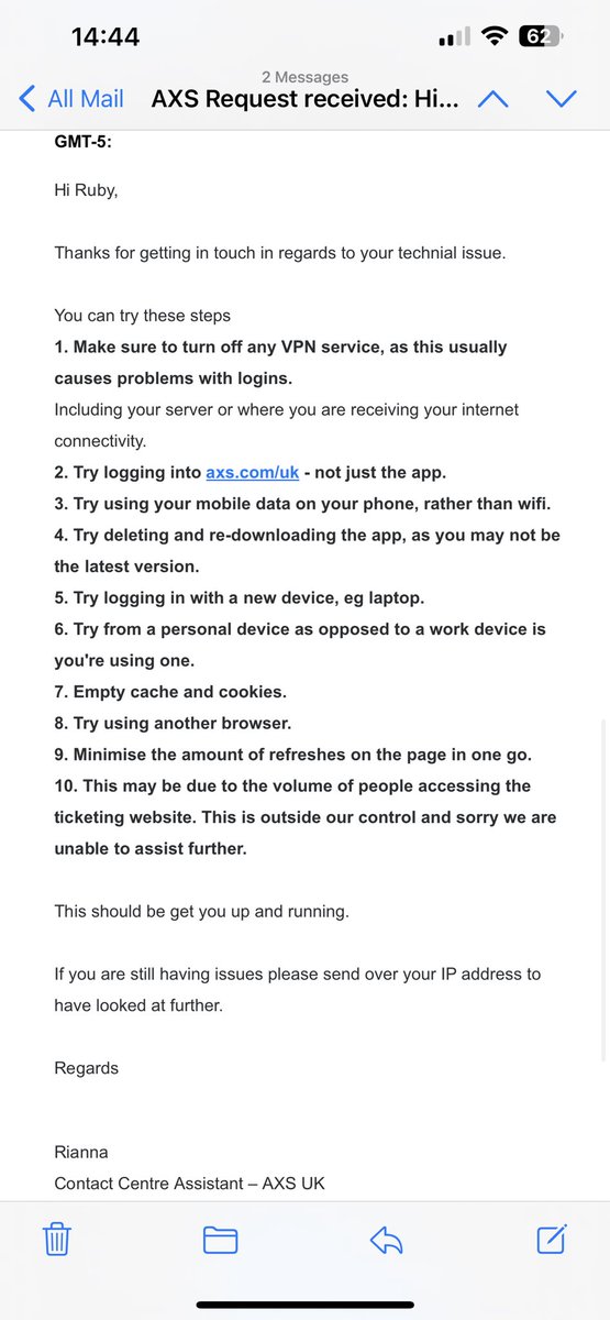 rubyclarkXO's tweet photo. @macnts769 @AXS_UK @GlowUpBBC @LondonPalladium @dom_mua @TheValGarland if you change to a diff browser, and turn off wi-fi it works. i changed from safari to google chrome! i emailed them about this and they said this x https://t.co/UzaPHV9fKI
