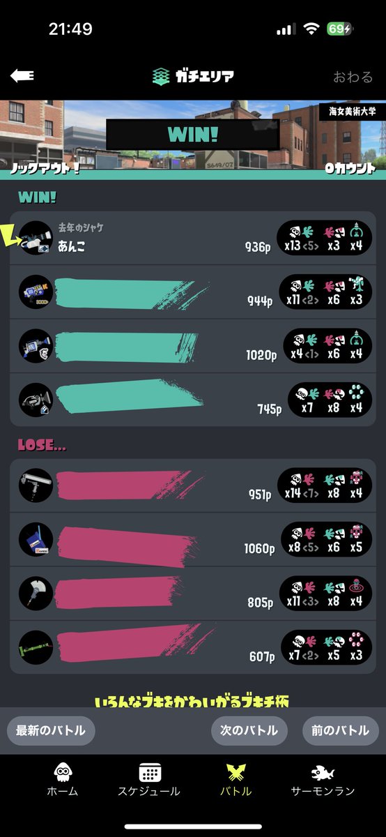 ankr_mchi's tweet photo. はじめての武器にしてはがむばたよねアシスト多いけど　自分を褒めて伸ばしてくスタンス https://t.co/ayB5nAE7EL