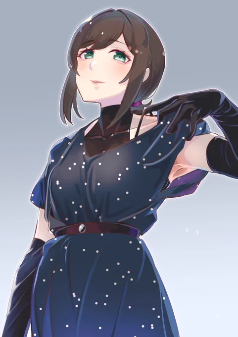 長手袋吹雪