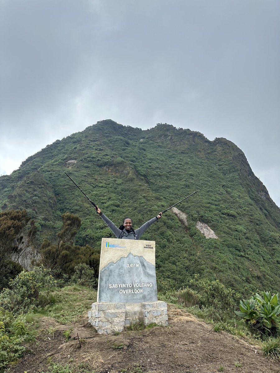 After Hiking karisimbi for 2 days in January, I attempted another 2 days hike last weekend and it was a success! 

It’s amazing how strong our bodies can be if we remain consistent!
Muhabura on Saturday and Sabyinyo on Sunday🤩🥾 #hiking