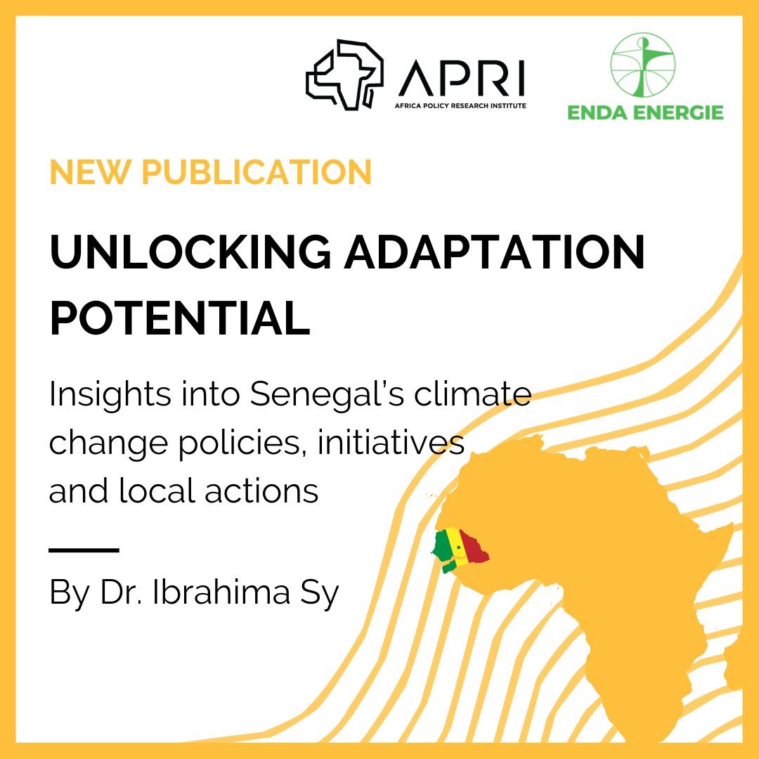 Although Senegal is making progress on adaptation policies, there needs to be a better synergy between these policies and community practices and strategies, according to our study on locally-led adaptation in Senegal, conducted with <a href="/endaenergylinks/">ENDA ENERGIE</a>.
afripoli.org/projects/clima…
1/5
