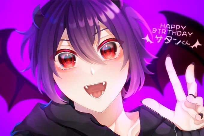 サタンくん誕生日おめでとう! #ジェルぎゃらりー #サタンくん誕生祭2023