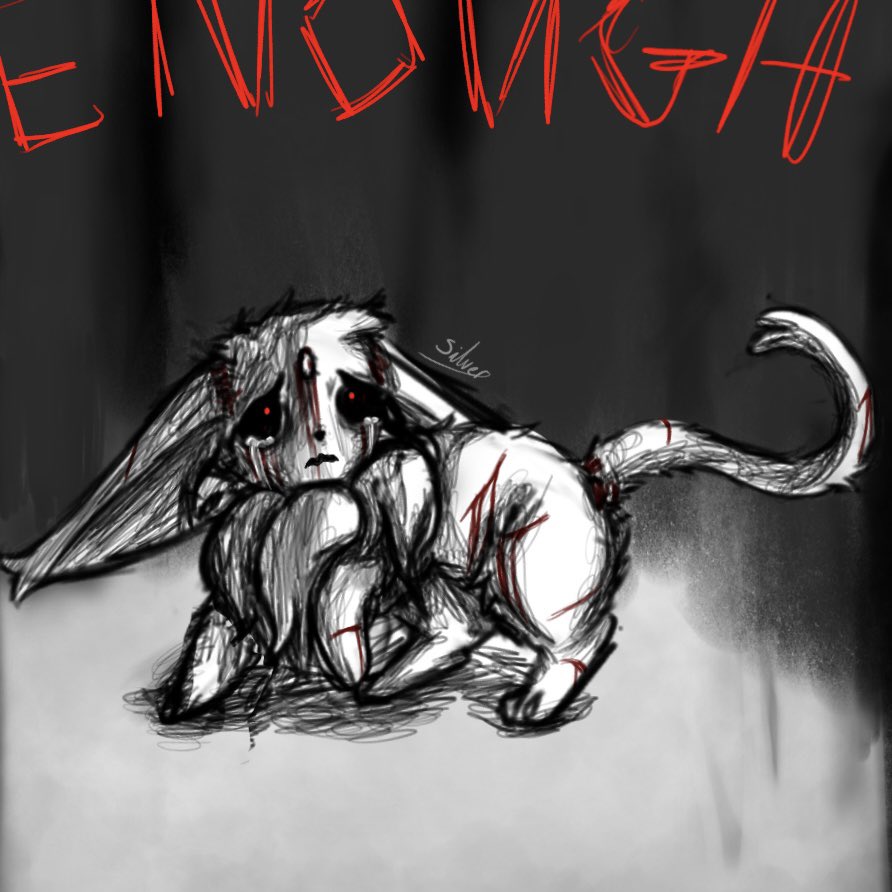 TheLonelySilver's tweet image. EEeEE angst art because I was feeling bad a few days ago and ended up drawing this, not the best but eh

#preventionofevolution #EEeEE #pokepasta #creepypasta