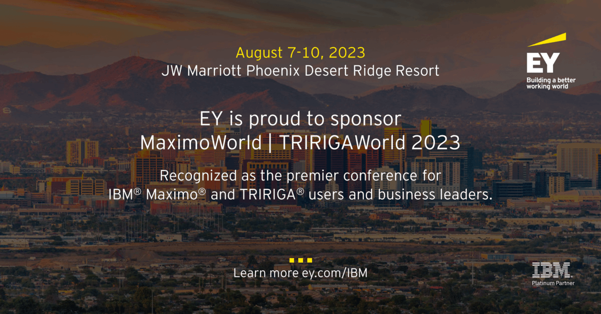 EY_Ecosystems's tweet image. At this year’s #MaximoWorld | #TRIRIGAWorld in Phoenix we have outstanding speakers, leading two unique sessions, about the extraordinary solutions helping to build a more sustainable, working world.

For session times and locations visit: go.ey.com/3OC80H8 

#EYIBM