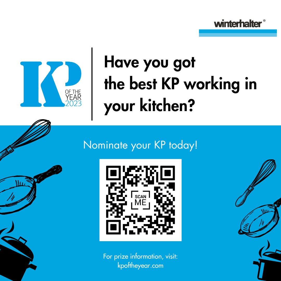 Hey @LACA_UK, do any of your members have the KP of the year working in their kitchens? Share this post and scan the QR to nominate your KP today. 🥇 #CommercialKitchen #KPOTY2023 #KP #KitchenPorter