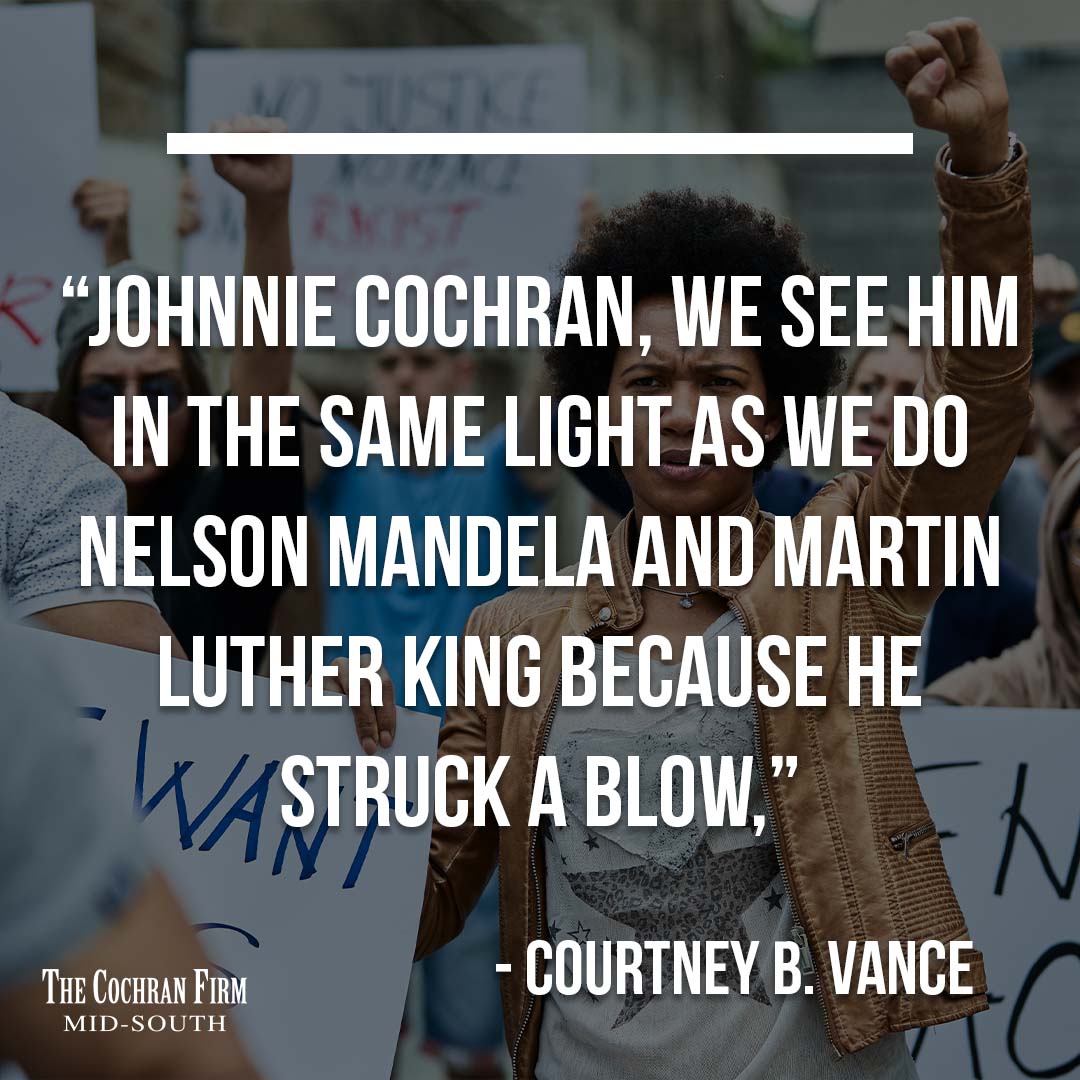 CochranMidSouth's tweet photo. “Johnnie Cochran, we see him in the same light as we do Nelson Mandela and Martin Luther King because he struck a blow,”  
— Courtney B. Vance

#TheCochranWay #Justice #SocialJustice #CivilRights #Memphis #901 https://t.co/iH15gMxMdZ