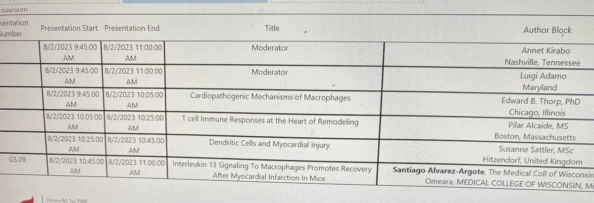 So excited to #Chair this fantastic season on #CardioImmunology starting 9:45am in the Grand Ballroom at #BCV ⁦@AHAScience⁩ #Boston! Featuring fantastic speakers!!! ⁦@PilarAlcaidePhD⁩