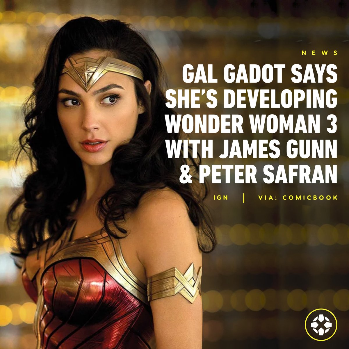 IGN's tweet photo. Wonder Woman actress Gal Gadot has claimed a third film is on the way under James Gunn and Peter Safran's new DCU leadership. https://t.co/r255FSAOVg https://t.co/gqFJhprf11