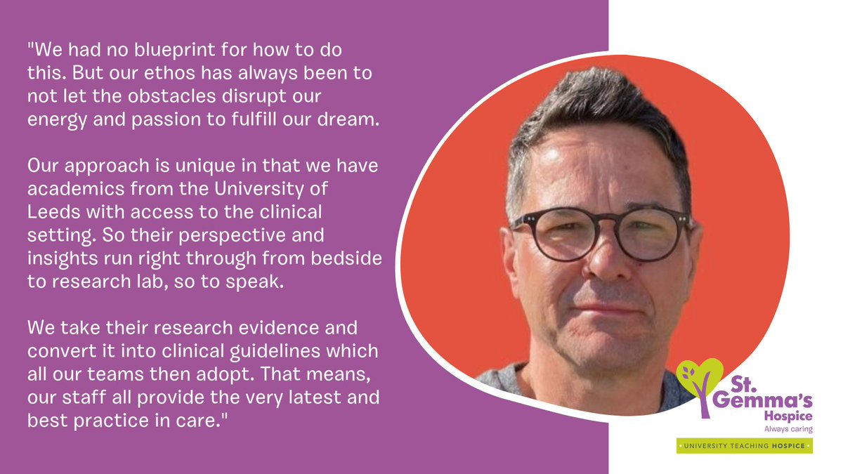 We aim to provide the best possible #palliativecare by transforming our approaches to meet the changing needs of our community.

@LeedsAHP is shining a spotlight on our Academic Unit's role in how we do this, including insights from @drmikestockton.

Visit leedsacademichealthpartnership.org/news-and-event…