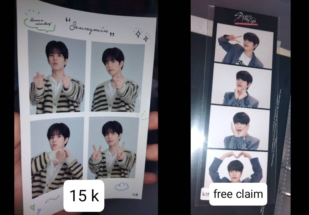 help rt please 🥲🙏🏻

wts stray kids 4 cuts seungmin (semua harga udh termasuk memaksimalkan voc live shopee disc 50% s.d 25 k)

🍊 shopee gratong xtra, non event aman kepotong 20 k ongkir
❌ not for sensitive buyer, condi scroll qrt pinned thread
Di shopee di set 50 k ya

📍bdg