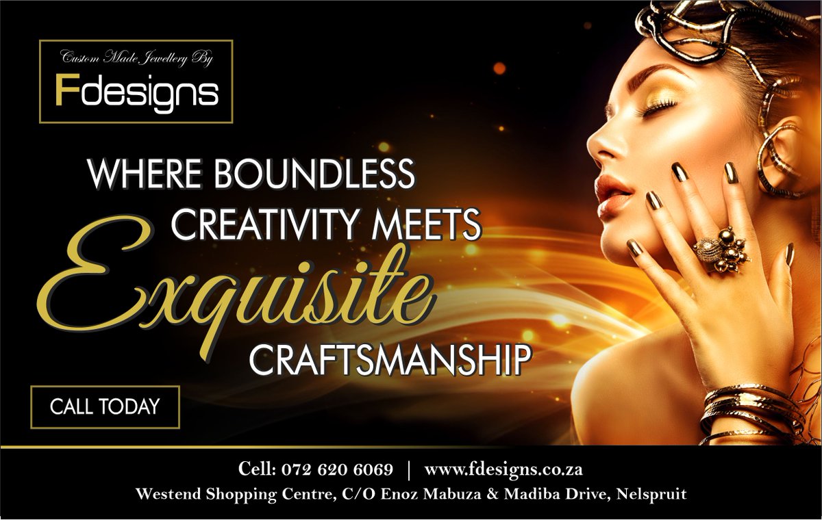 FDesigns6's tweet photo. 🌟Discover Fdesigns: Where Creativity Meets Craftsmanship!🌟

Get sparkling jewellery with our cleaning service. Unleash your style with custom designs.

Shop no 9, Westend Shopping Centre, C/O Enoz Mabuza &amp; Madiba Drive, Nelspruit

#Fdesigns #JewelryCleaning #ProductName #Custom https://t.co/kXxuKkdVKr