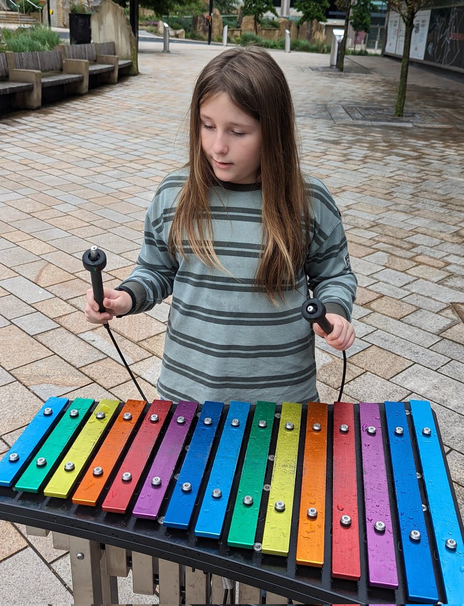 Music is the language of the Planet! We found some instruments in Sheffield City Centre today!  #Sheffield #Sheffieldmusic