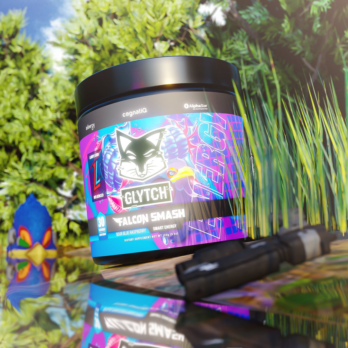 GLYTCHEnergy's tweet image. LIKE this post if you NEED a tub of Falcon Smash!

Unleash the most devastating combos with GLYTCH Energy’s delicious Sour blue raspberry flavor🔵

Influenced by @LarryLurr, this refreshing flavor was built to take you to the next level!!

🛒glytchenergy.com/product/falcon…