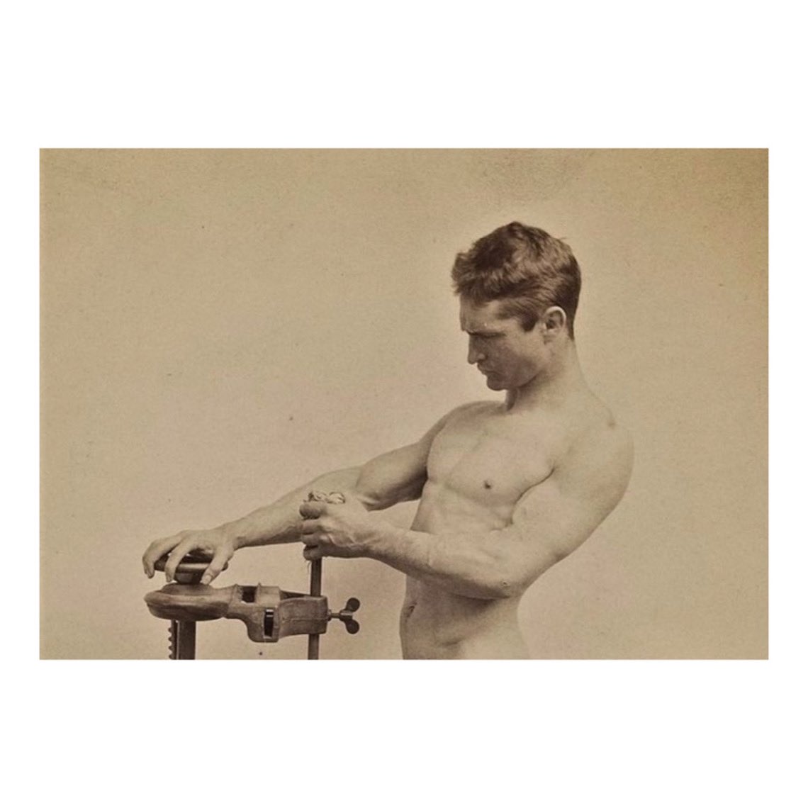 vanniehernnan's tweet photo. … #Vintagemen … 

01. No info

02. American proponent of health and fitness #BernarrMacfadden, Before 1918. Harvard Theatre Collection, Harvard University

03. Gaudenzio #Marconi (1841-1885)

04. #AlphonseMariaMucha. Male Model in Fetal Position, Paris, negative 1899 https://t.co/TX8uq6OhnC