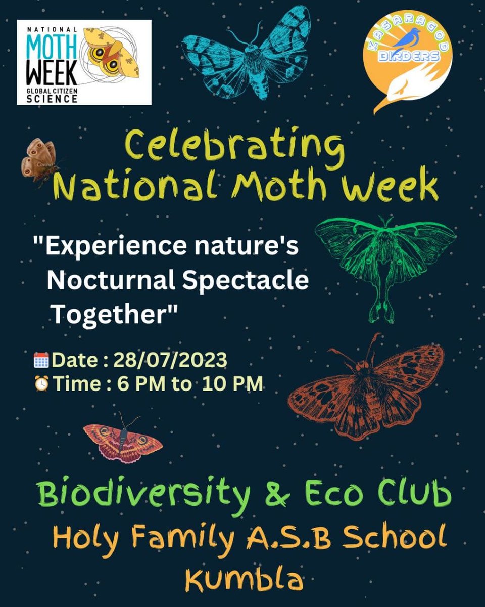 keralabio's tweet photo. Aftet  School Activity : Mothing - National Moth Week 2023 @ Holy Family A S B  School,Kumbla, Kasaragod Dist. Initiative by Eco Club &amp; Biodiversity Club. Mothing Lead by Unnikrishnan M P &amp; Raju Kidoor 
#MothsMatter #MothsofKerala #KeralaBiodiversity #NMW2023 @Moth_Week https://t.co/FKKyi9qmlH