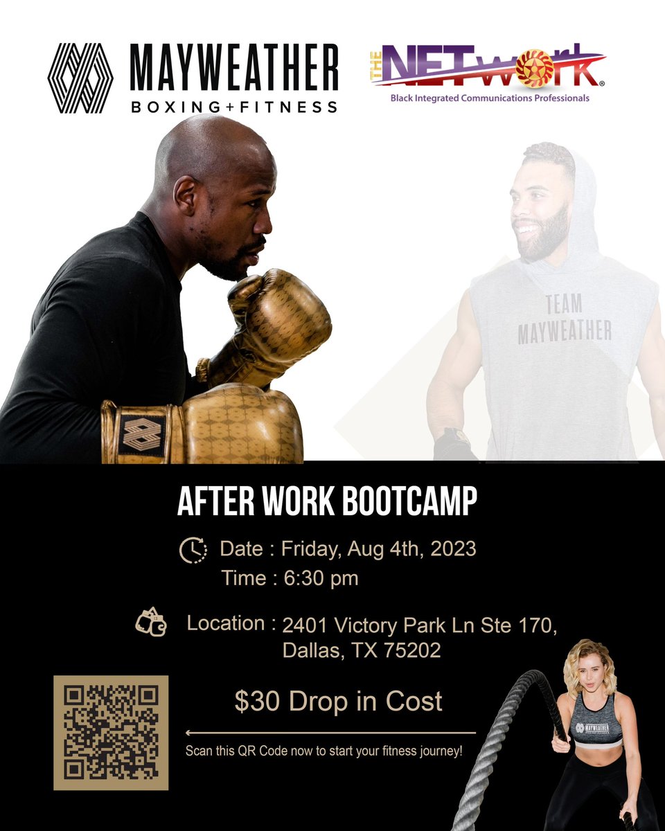 BurksTitus (@burkstitus2) on Twitter photo Join @TheNETwork_DFW this Friday August 4th at 6:30PM Mayweather Fitness Victory Park for an After Work Boot Camp. For Tickets and more info click eventbrite.com/e/mayweather-n…
#TheNetwork #Workout #Dallas #VictoryPark #Mavericks #ATT @HACEMOSDallas <a href="/TheNETwork_Natl/">The NETwork National</a> #Like #Share Join @TheNETwork_DFW this Friday August 4th at 6:30PM Mayweather Fitness Victory Park for an After Work Boot Camp. For Tickets and more info click eventbrite.com/e/mayweather-n…
#TheNetwork #Workout #Dallas #VictoryPark #Mavericks #ATT @HACEMOSDallas <a href="/TheNETwork_Natl/">The NETwork National</a> #Like #Share