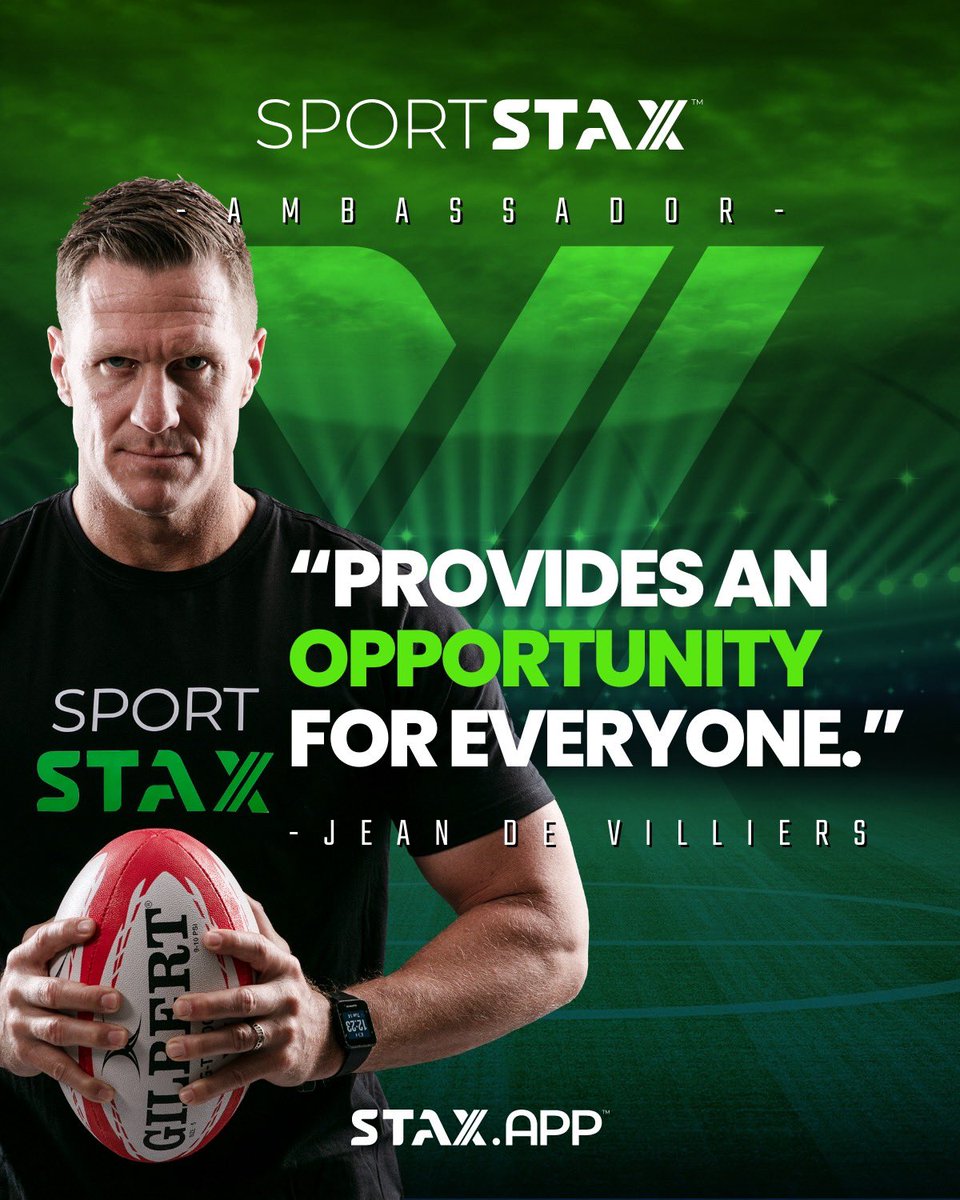 Jean De Villiers 
StaX Ambassador
RugbyStaX🔥