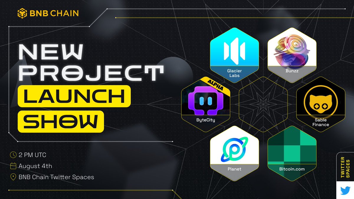 Are these new projects the future of BNB Chain? 🔮👀

Let's find out together! Set a reminder and join our New Project Launch Show. We'll introduce you to the latest and greatest dApps joining our ecosystem.

📅 Friday, August 4th
🕑 2:00pm UTC
📌 x.com/i/spaces/1YqJD…