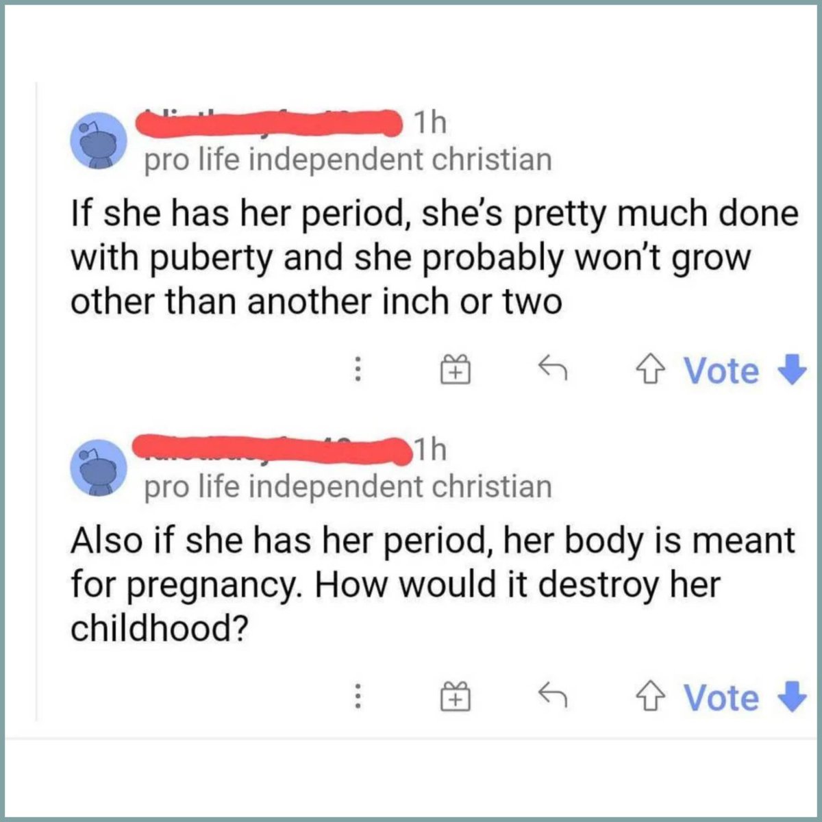 ask_aubry's tweet photo. Imagine that, a pro-life independent Christian saying ah*t like this... 😒 https://t.co/HHj58wHM40