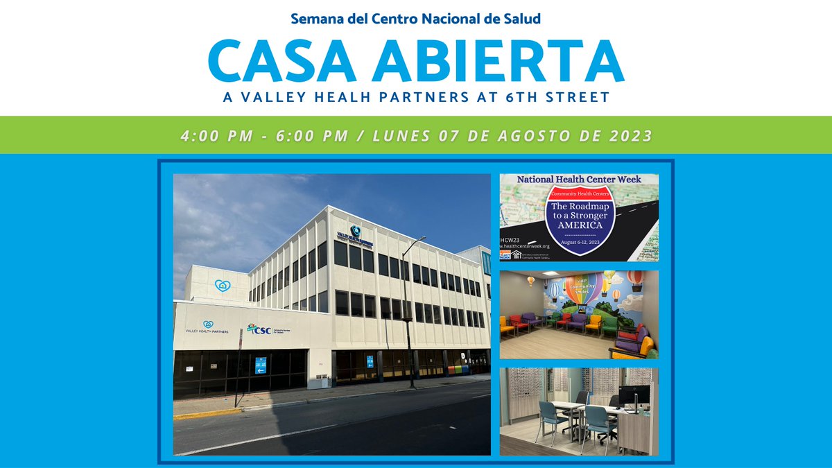 vhpchc's tweet photo. Join us at our newest location, Valley Health Partners at 6th Street, for an Open House. We're located at 101 N. 6th Street in Allentown on the 3rd Floor. See you on August 7th, from 4-6 pm! https://t.co/UktXq6gMdh