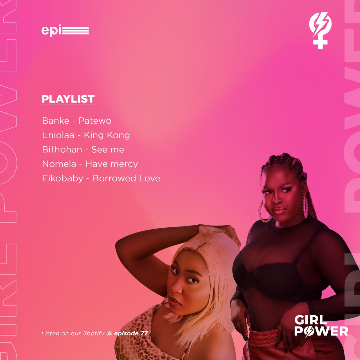 🚨 We’ve curated new music from super-talented female artists for you to discover and enjoy 👸🏽💚

Tap in ▶️🌹 

Cover: @Allofeniolaa &amp; <a href="/thenomela/">Cassandra</a>