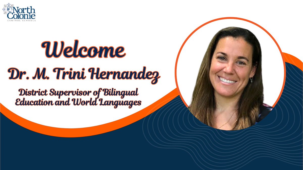 Welcome to our new District Supervisor of Bilingual Education and World Languages, Dr. M. Trini Hernandez!  northcolonie.org/meet-our-new-d…
