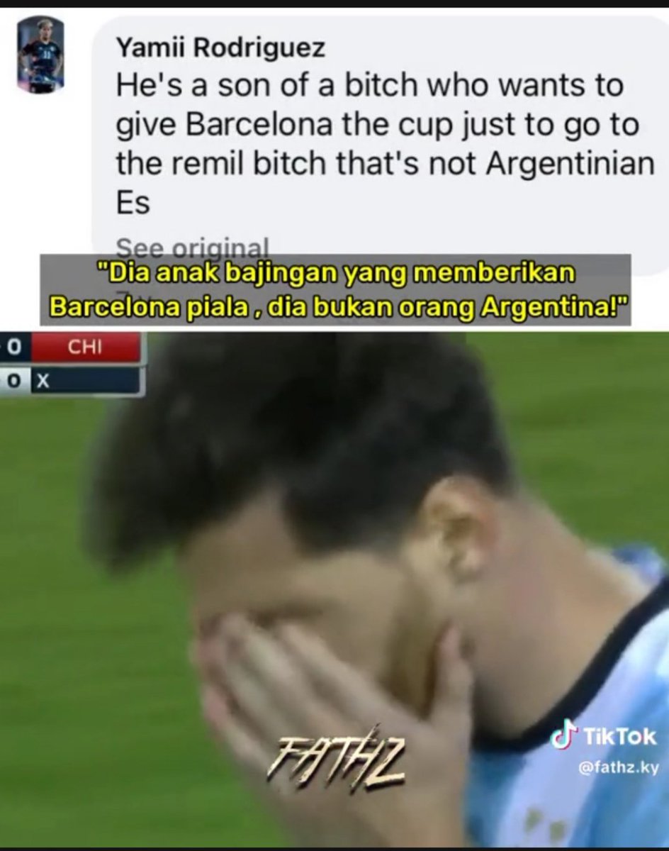 MessiGarnacho's tweet photo. @YamiiRoddriguez NIÑA DE LA P3RRA.  Eres una vergonzosa mujer insultando a MESSI DE CABRA.  No se avergüenza de usar la camiseta de 3 estrellas de los esfuerzos de GOAT MESSI.  Sal de aquí de Argentina y no te pongas más la camiseta de Argentina.  Eres un gafe.  ¿Lo viste con tu propio gol? https://t.co/Ena3rgVpg4