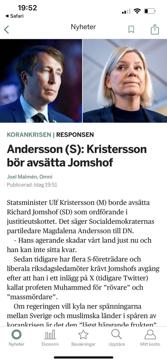 En fd Statsminister borde veta att man som statsminister inte kan avsätta en riksdagsledamot. Pinsamt! . <a href="/UlfKristersson/">Ulf Kristersson</a> har varit tydlig med det att Allt som är lagligt är inte nödvändigtvis lämpligt men i övrigt kan alltså inte en regering avsätta folkvalda riksdagsledamöter